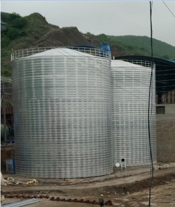 东安粮食钢板仓的安装全过程不用热焊接